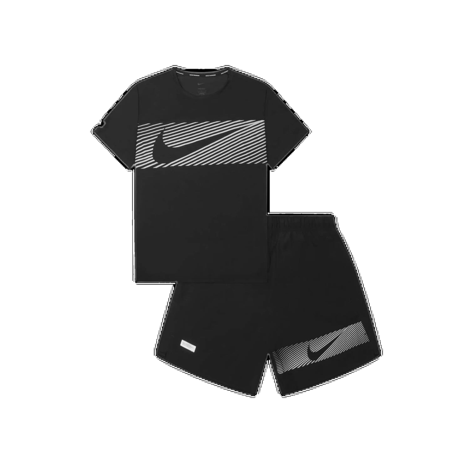 Nike - Black Flash Miler & Challenger Shorts Set