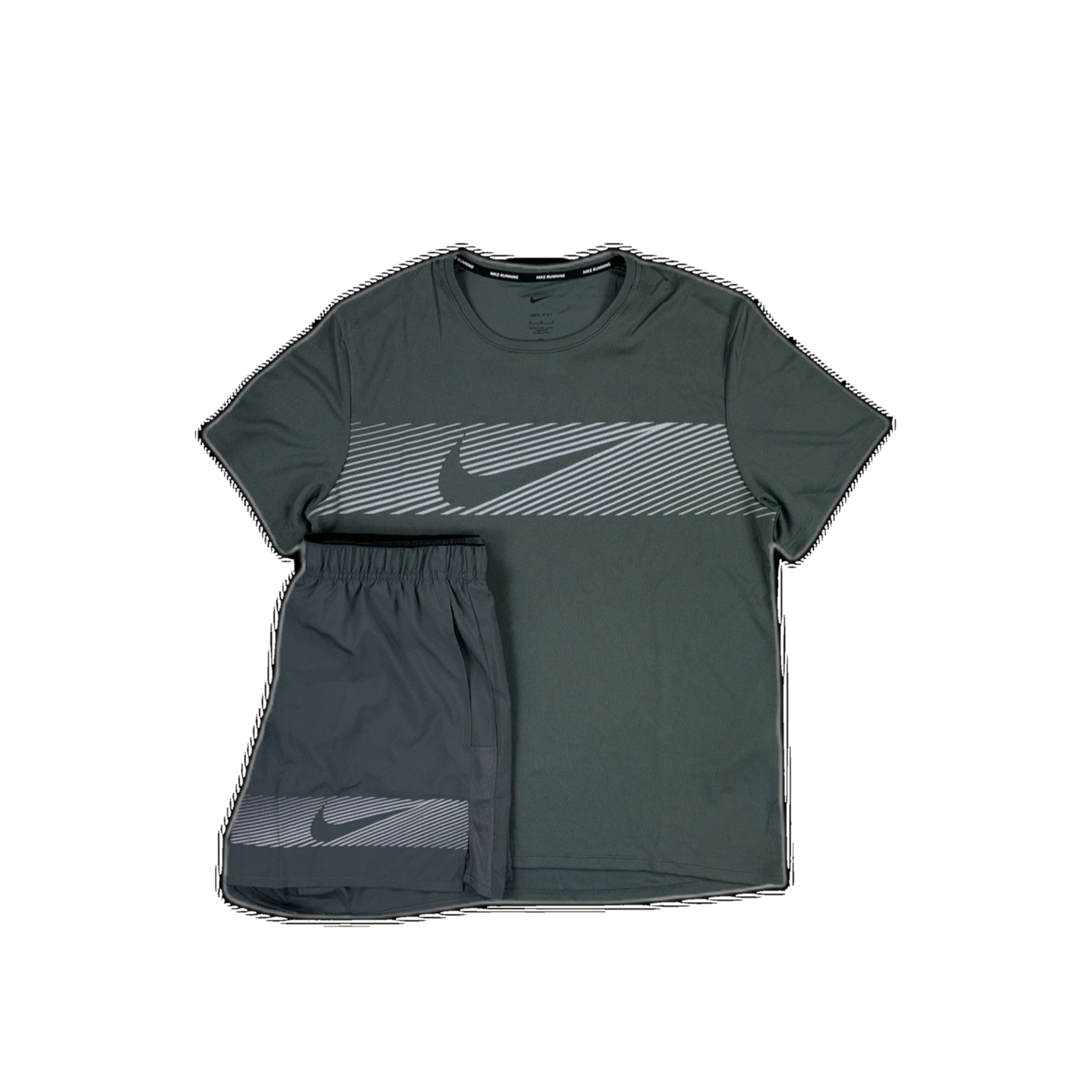 Nike - Grey Flash Miler & Challenger Shorts Set