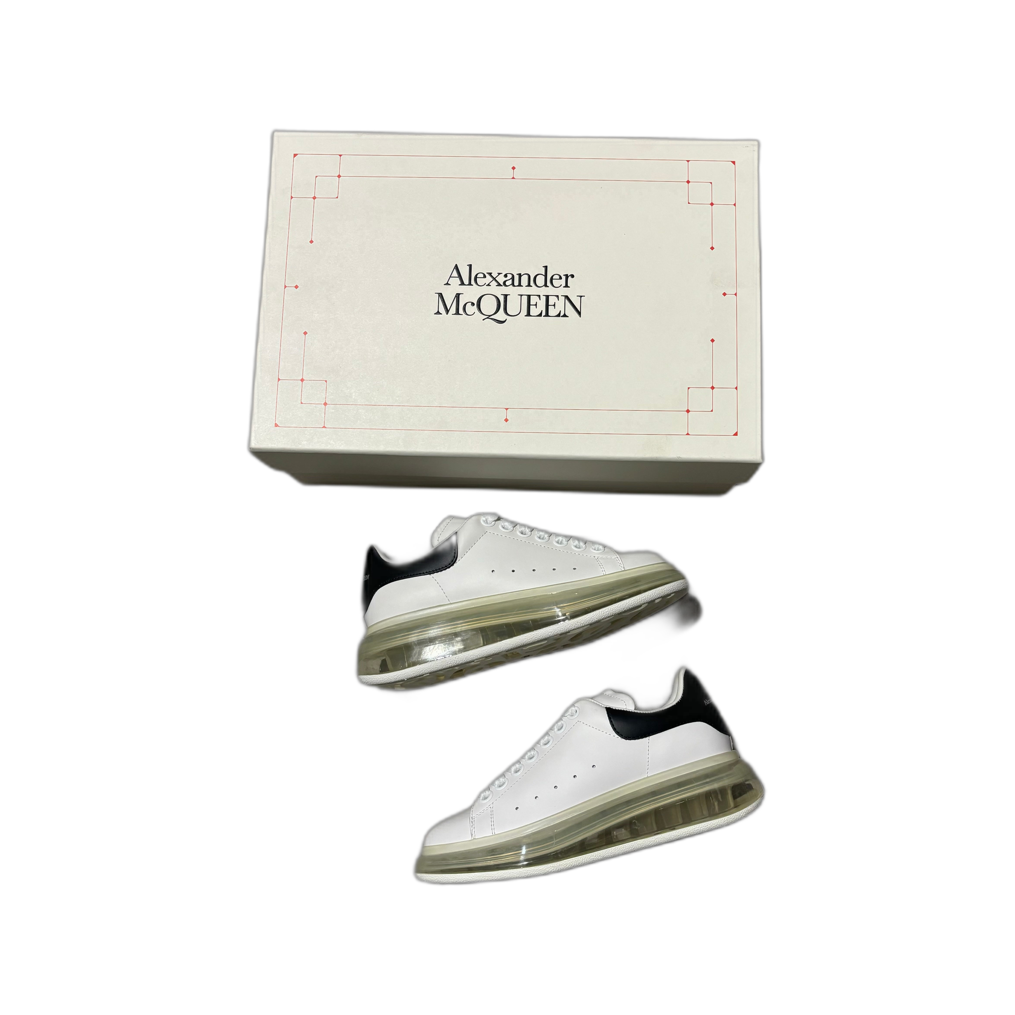 Alexander McQueen Oversized Clear Sneaker - White/Black